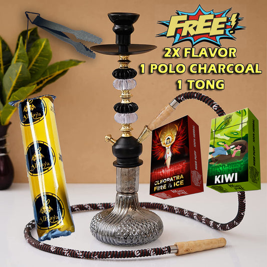 17 inch Hookah with Free Flavor & Charcoal