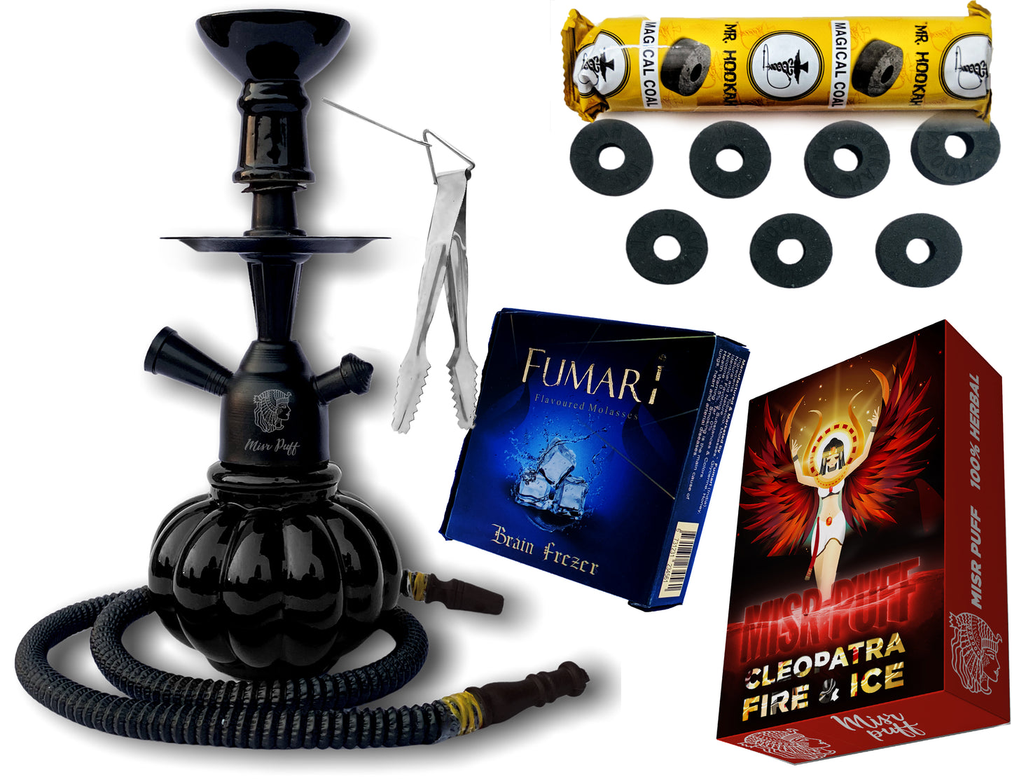 Hookah Black with flavor and charcoal free