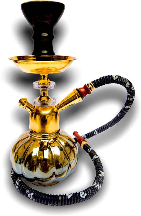 Gold Pumpkin Style hookah with All Accessories